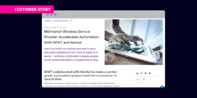 Midmarket Wireless Service Provider Accelerates Network Automation with Itential & WWT