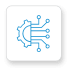 blue icon of integration on white background representing itential's network automation & orchestration integration capabilities