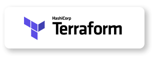 colored hashicorp terrform network automation asset logo on a white background