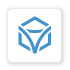 blue icon of the itential network automation platform logo on a square white background with a dropshadow