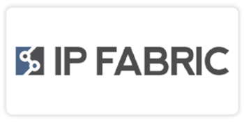 featured discovery integration of the itential network automation platform: ip fabric logo on a white background with dropshadow