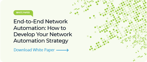 download a white paper on a green background: end to end network automation how to develop your network automation and orchestration strategy