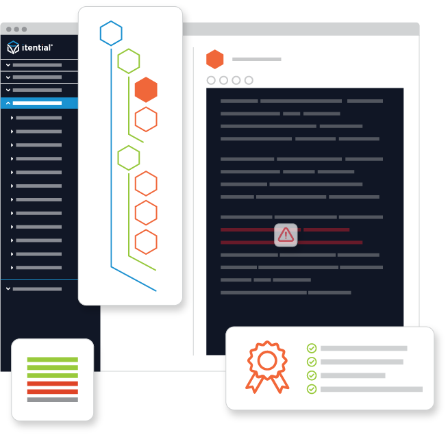 itential network automation platform screenshot highlighing golden configuration templates and network configuration management capabilities