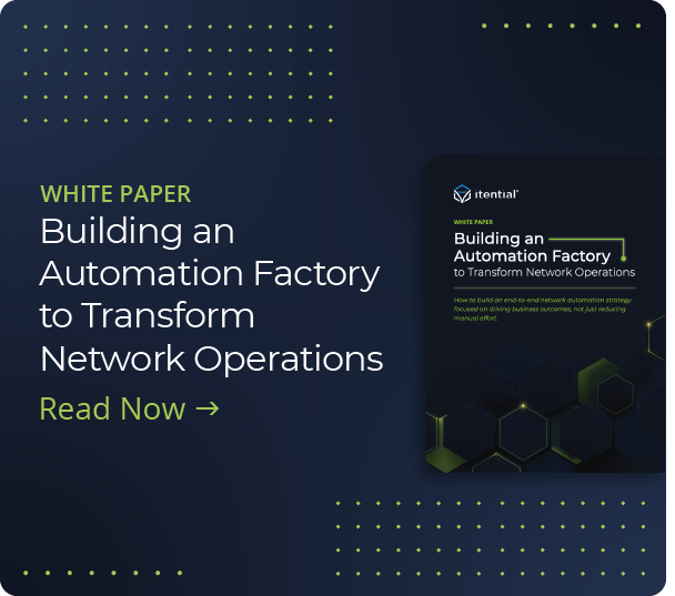 download a white paper: how to build and automation factory to transform network operations with thumbnail on right side