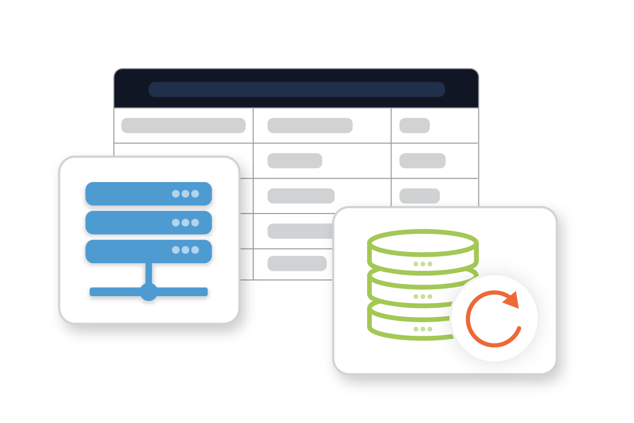layered icons of automated multi-vendor and multi-domain network device inventory backup with the itential network automation platform