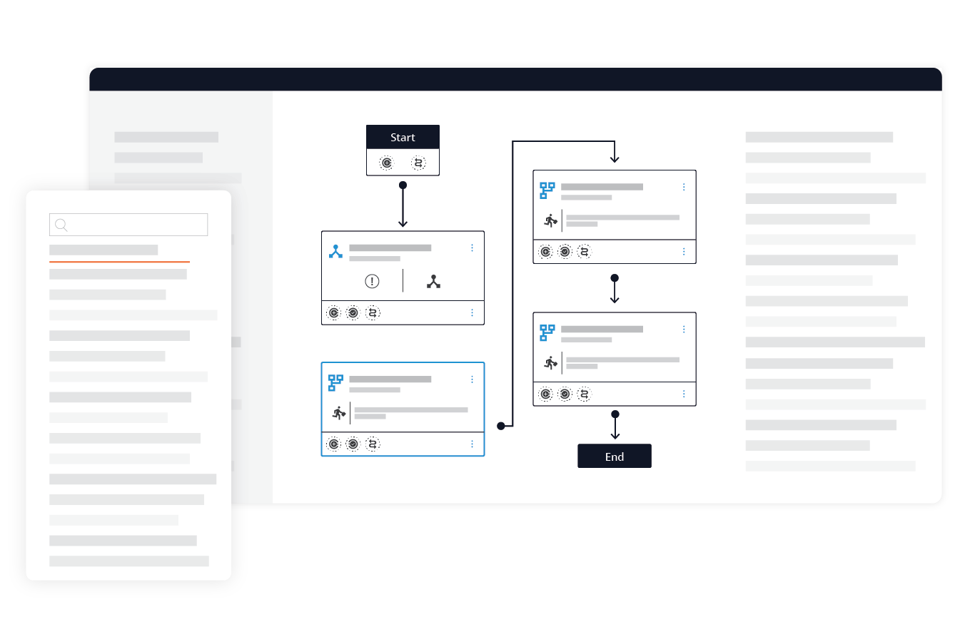 product screenshot of the itential network automation platform features for software development teams with low-code workflow canvas