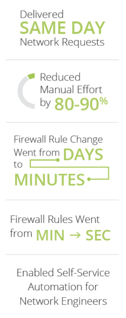 Key Results for self-service network automation and configuration management