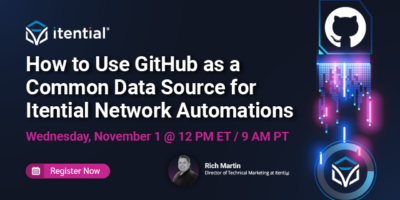 How to Use GitHub as a Common Data Source for Itential Network Automations