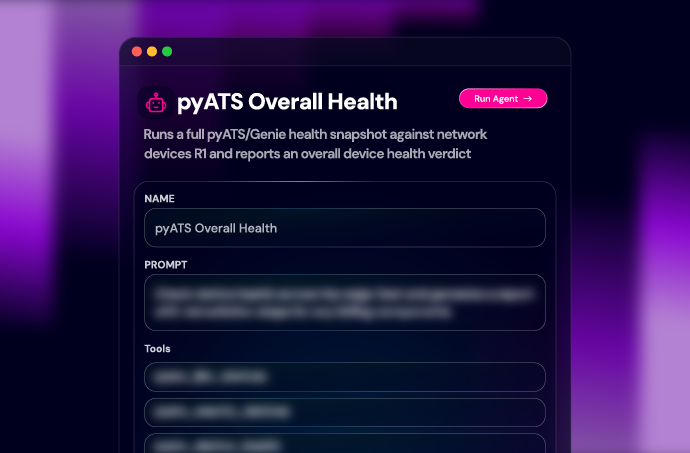 pyATS Overall Health Demo screenshot