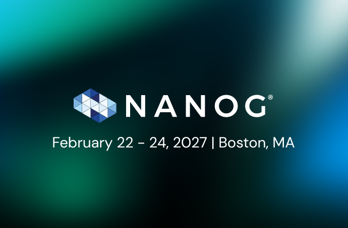 NANOG 99 event logo with dates February 22 - 24, 2027 in Boston, MA